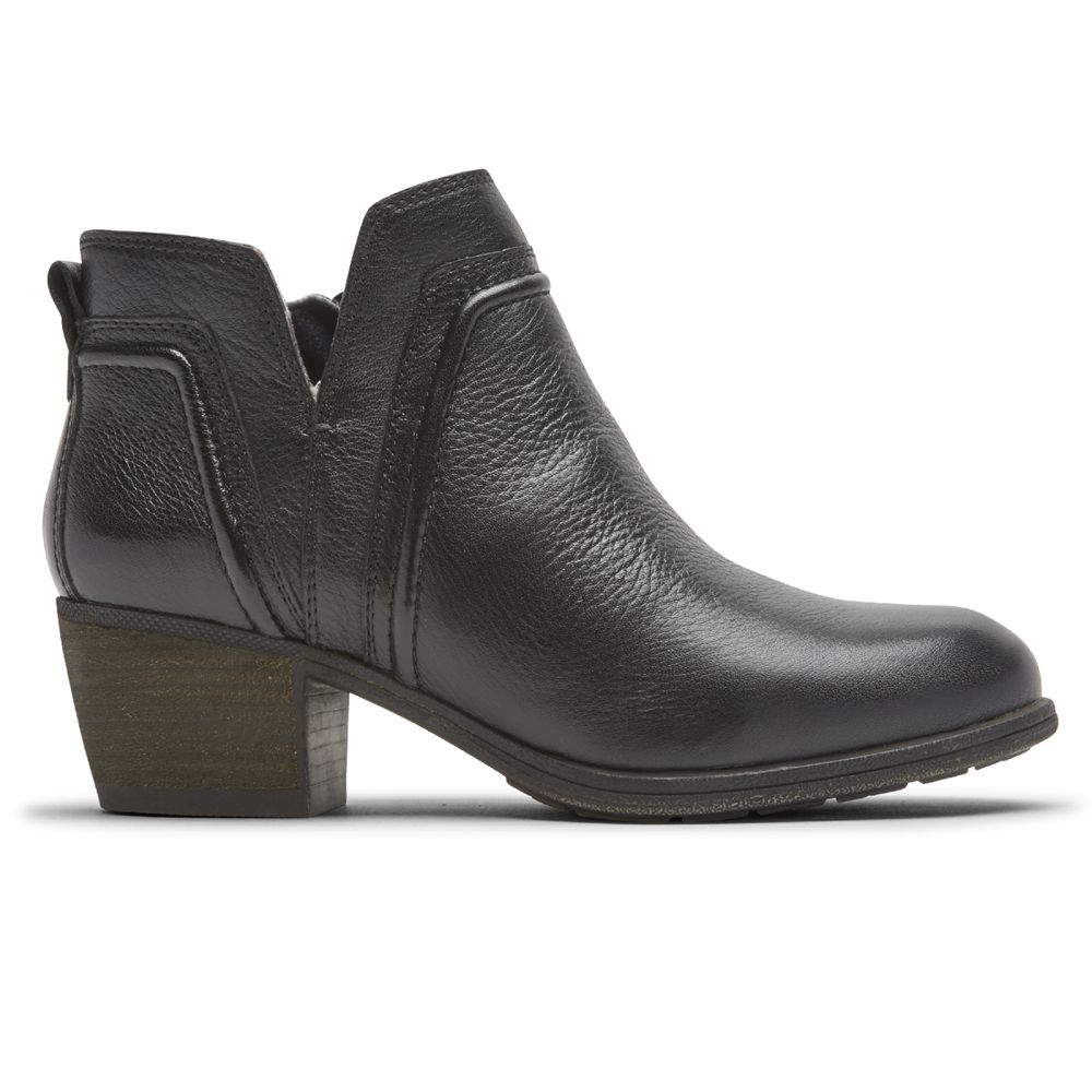 Booties Mulher Rockport Cobb Hill Anisa V-Cut Pretas,Portugal ISUDV-2679